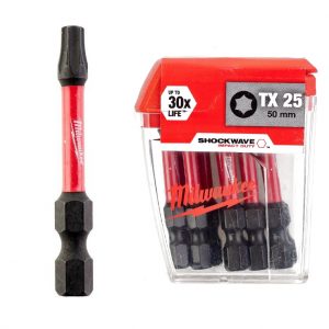 Накрайници ударни MILWAUKEE 4932430882, TX25, 50mm, 10 броя