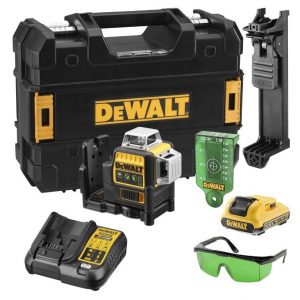Лазерен нивелир линеен DEWALT DCE089D1G, 360°, 3 зелени лъча