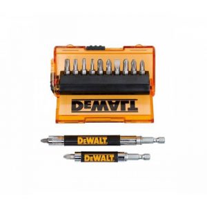 Комплект накрайници, битове и 2 броя магнитен адаптер DT71502, 14части