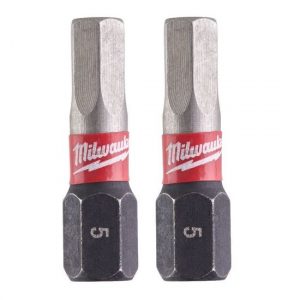 Накрайнк ударен шестостен HEX 5 MILWAUKEE 4932430896  - 25mm, 2 броя