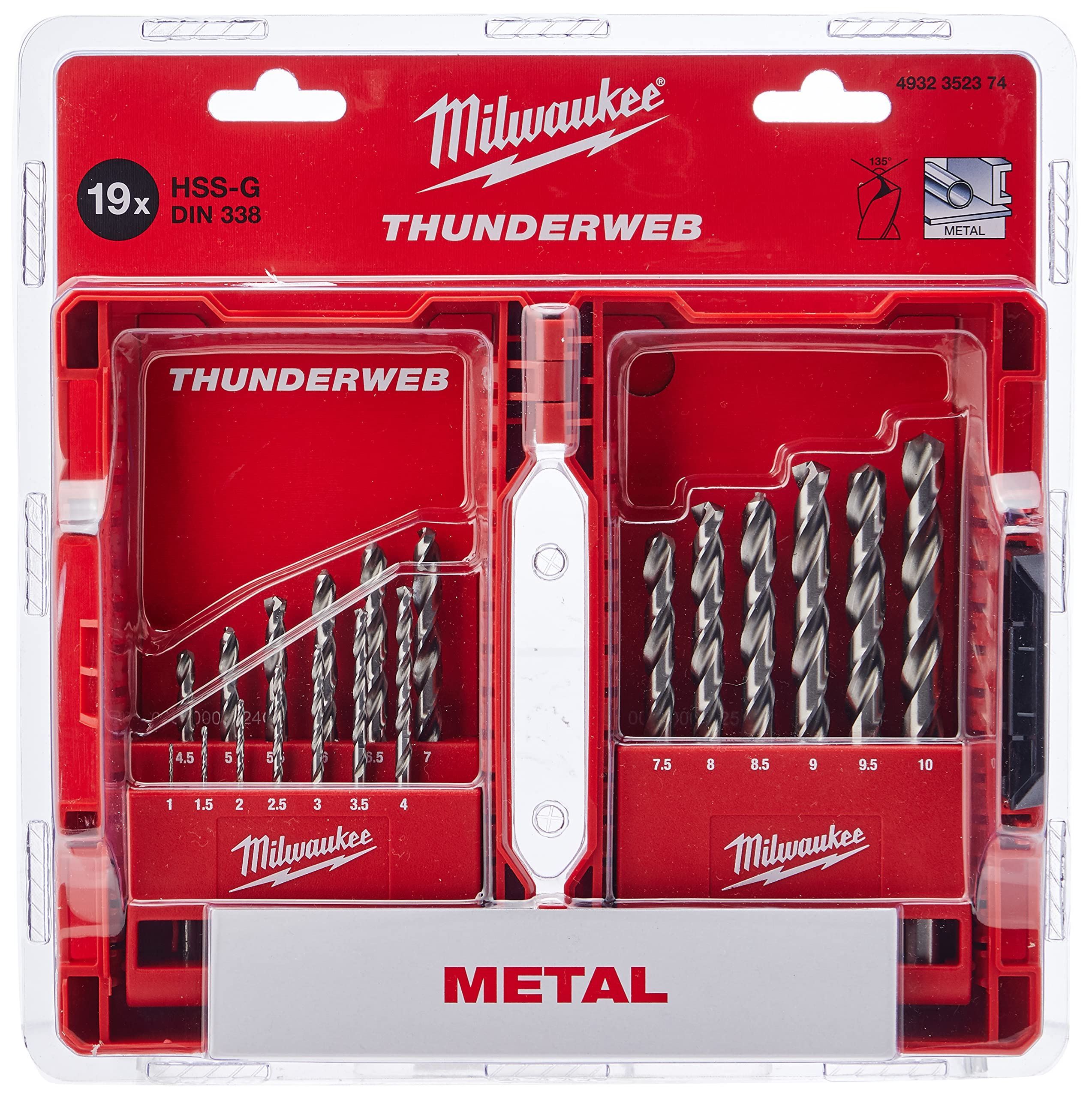 Свредла за метал MILWAUKEE 4932352374, 1.0-10mm, 19 части - Image 3