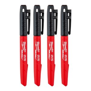 Зидарски маркер Milwaukee 4932480551, черен, 4 броя
