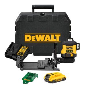 Линеен лазер DeWALT DCLE34031D1, 18V, 3 лъча зелени
