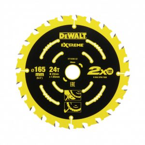Диск с твърдосплавни пластини DeWALT DT10300 165/1.65/20