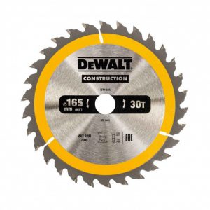 Диск с твърдосплавни пластини DeWALT DT1935, 165/2.4/20 Z=30
