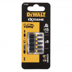 Накрайници за винтоверти Torx DeWALT DT7380T, T15 x 25 mm , 5 броя