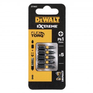 Накрайници за винтоверти DeWALT DT7993T, Ph1 x 25 mm, 5 броя