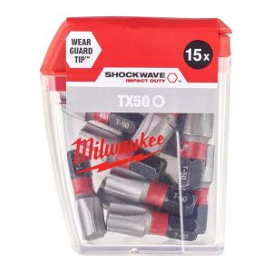 Накрайник ударен Milwaukee 4932430892, TX50, 25 mm, 15 броя