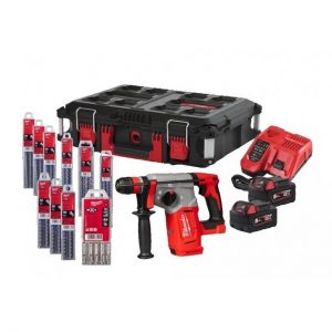 Акумулаторен перфоратор Milwaukee M18BLHX100P-502P, SDS-Plus, 18 V