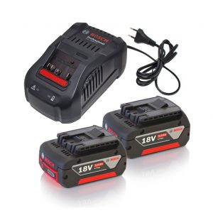 Комплект BOSCH батерии GBA 18V 5Ah 2 броя и зарядно устройство GAL 1880 CV