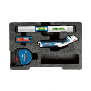 Комплект инструменти нож, ролетка, нивелир и резци BOSCH 1600A027M3, 13 части