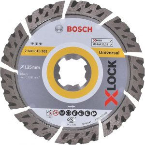 Диамантен диск BOSCH X-LOCK BEST FOR UNIVERSAL 2608615161, 125x22.23x2.2x12, за универсални строителни материали