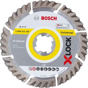 Диамантен диск BOSCH X-LOCK STANDARD FOR UNIVERSAL 2608615166, 125x22.23x2x10, за универсални строителни материали