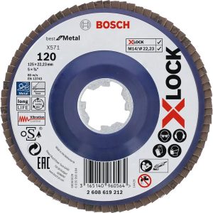 Диск ламелен прав BOSCH X-LOCK BEST FOR METAL 2608619212, 125mm, G120