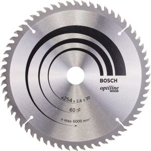Диск за циркуляр BOSCH OPTILINE WOOD 2608640444, 254×30×2.8x60Z