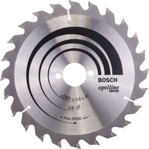 Диск за циркуляр BOSCH OPTILINE WOOD 2608640615, 190×30×2.6x24Z