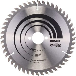 Диск за циркуляр BOSCH OPTILINE WOOD 2608640617, 190x30x2.6x48Z