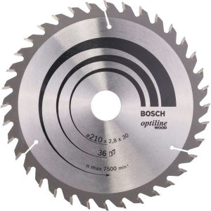 Диск за циркуляр BOSCH OPTILINE WOOD 2608640622, 210×30×2.8x36Z