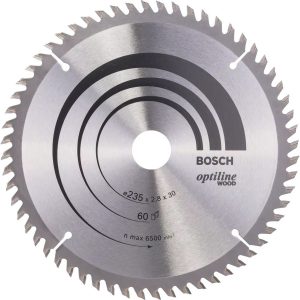 Диск за циркуляр BOSCH OPTILINE WOOD 2608641192, 235×30/25×2.8x60Z