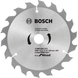 Диск за циркуляр BOSCH ECO FOR WOOD 2608644372, 160×20/16×2.2x18Z