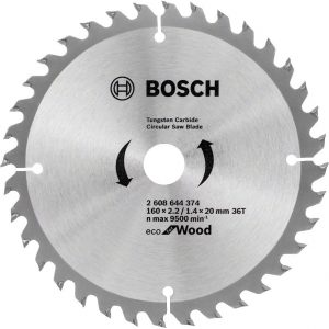 Диск за циркуляр BOSCH ECO FOR WOOD 2608644374, 160×20/16×2.2x36Z