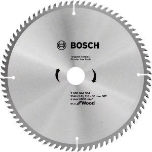 Диск за циркуляр BOSCH ECO FOR WOOD 2608644384, 254×30×3x80Z