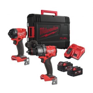 Акумулаторен комплект Milwaukee M18FPP2A3-502X, Ударен винтоверт M18FPD3, Ударен винтоверт M18FID3, 18V