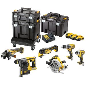 Комплект акумулаторни машини 6 броя DEWALT DCK685P3T, 18V