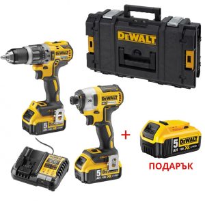 Комплект акумулаторни ударни винтоверти DeWALT DCK266P2, 18V