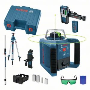 Ротационен лазерен нивелир BOSCH GRL 300 HVG Professional, зелен лъч, 100m