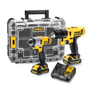 Акумулаторен комплект винтоверти 2 броя DEWALT DCK211C2T, 12 V